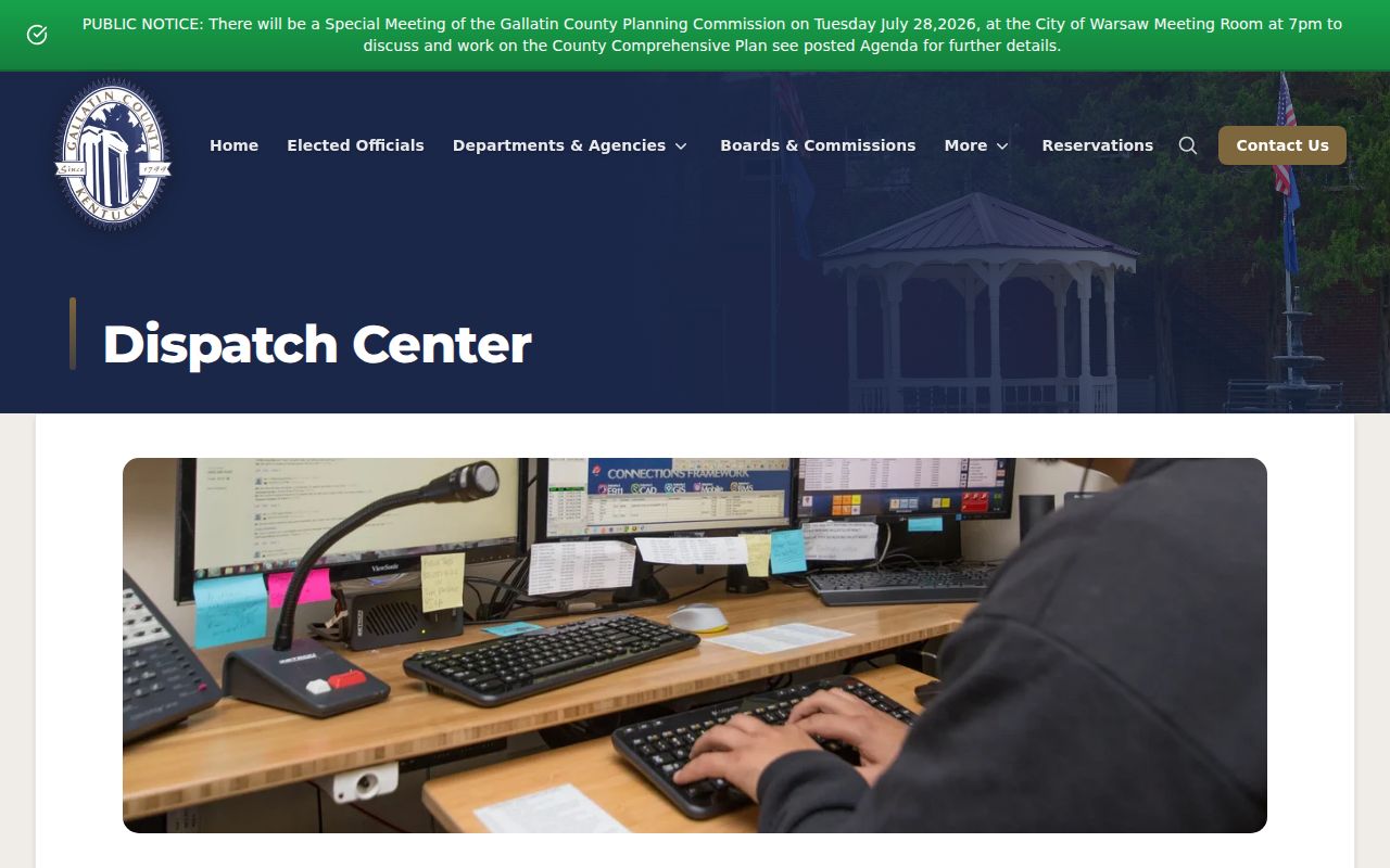 Gallatin County arrest search contact at the Dispatch Center