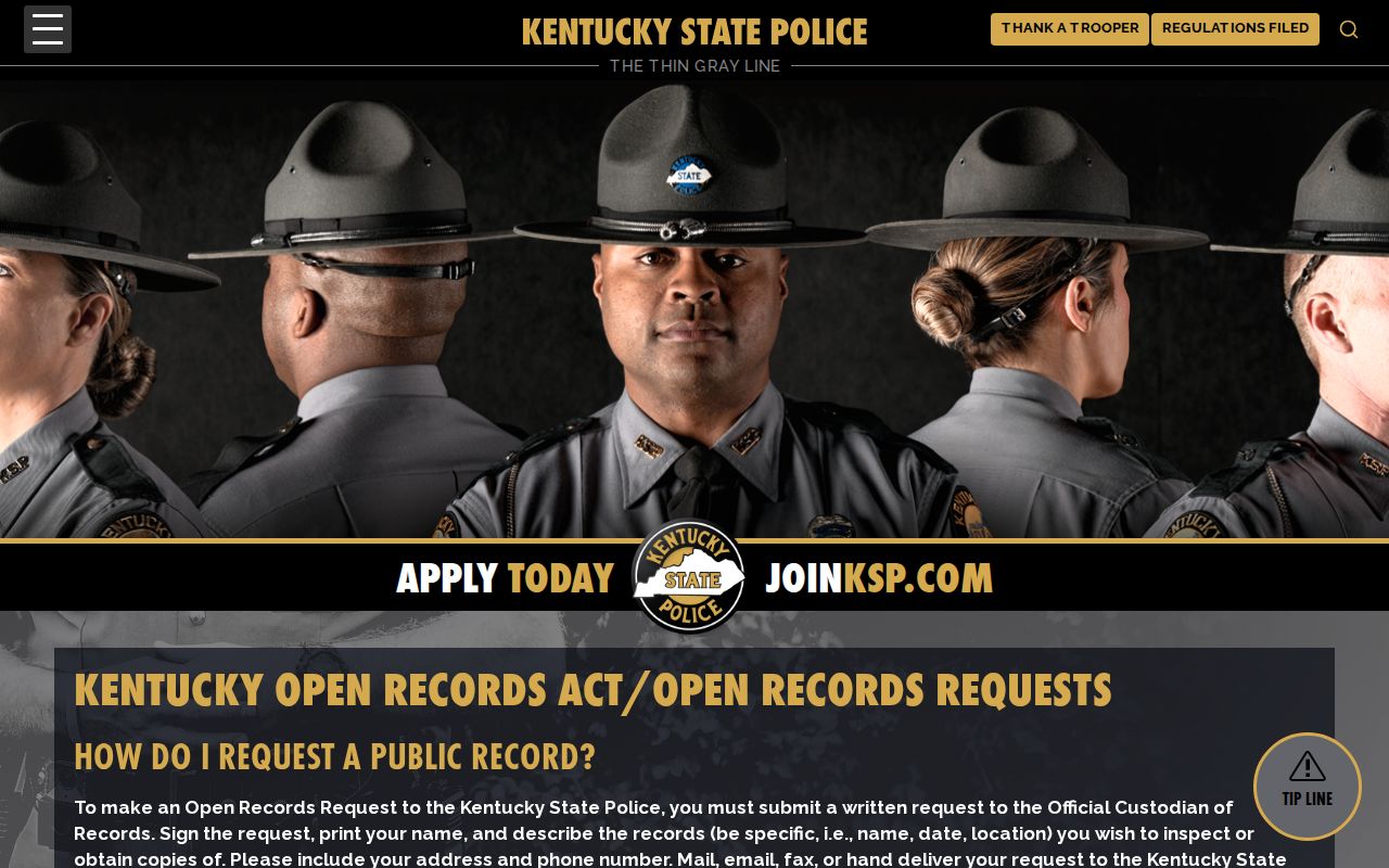 KSP open records channel for Gallatin County arrest files