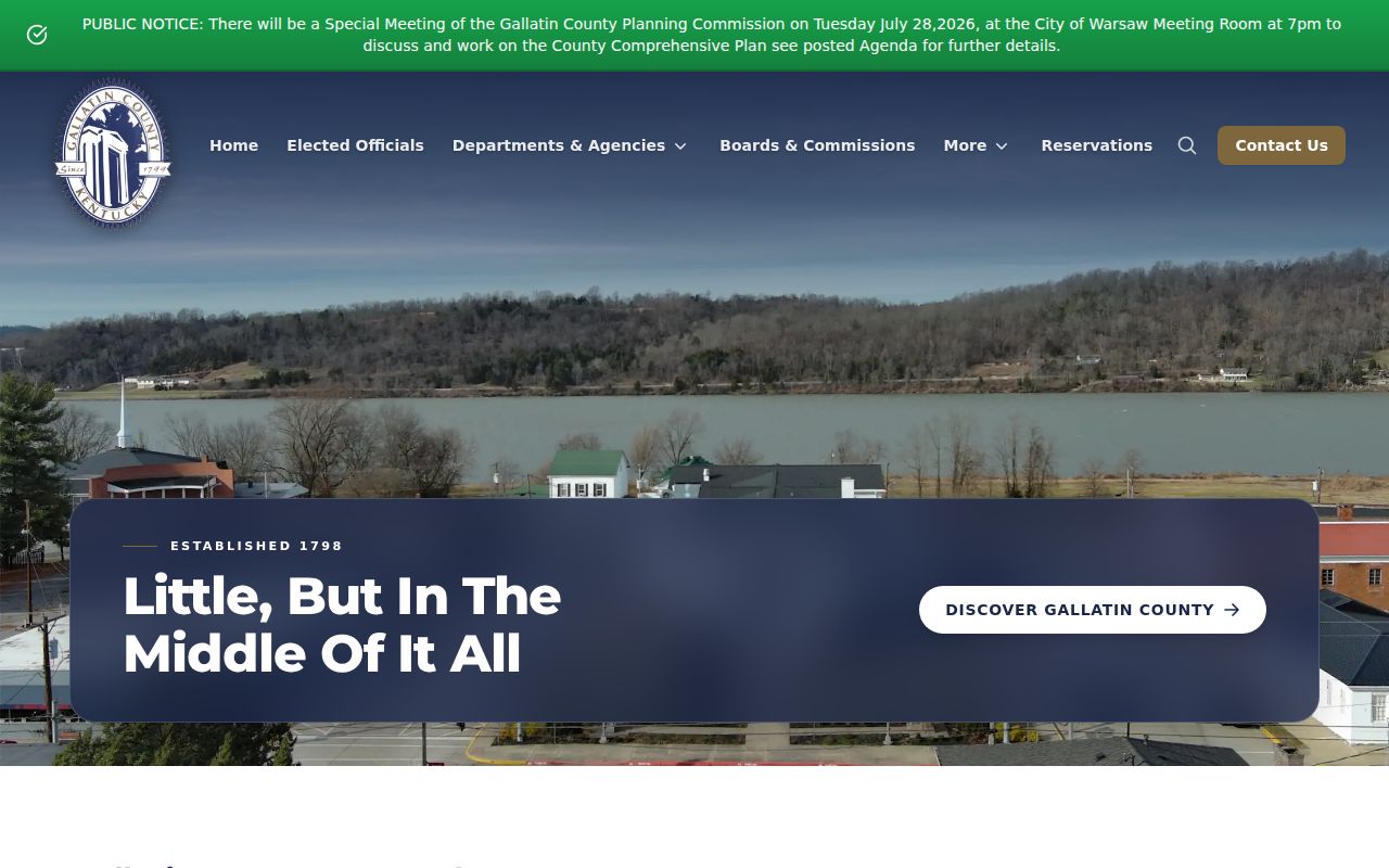 Gallatin County criminal history government homepage